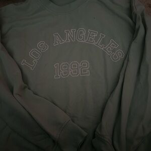 H&M Men's 'Los Angeles 1992' Crewneck Sweatshirt - Sage Green